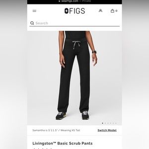 Figs Women’s Basic Livingston Scrub Pant- Black size Large